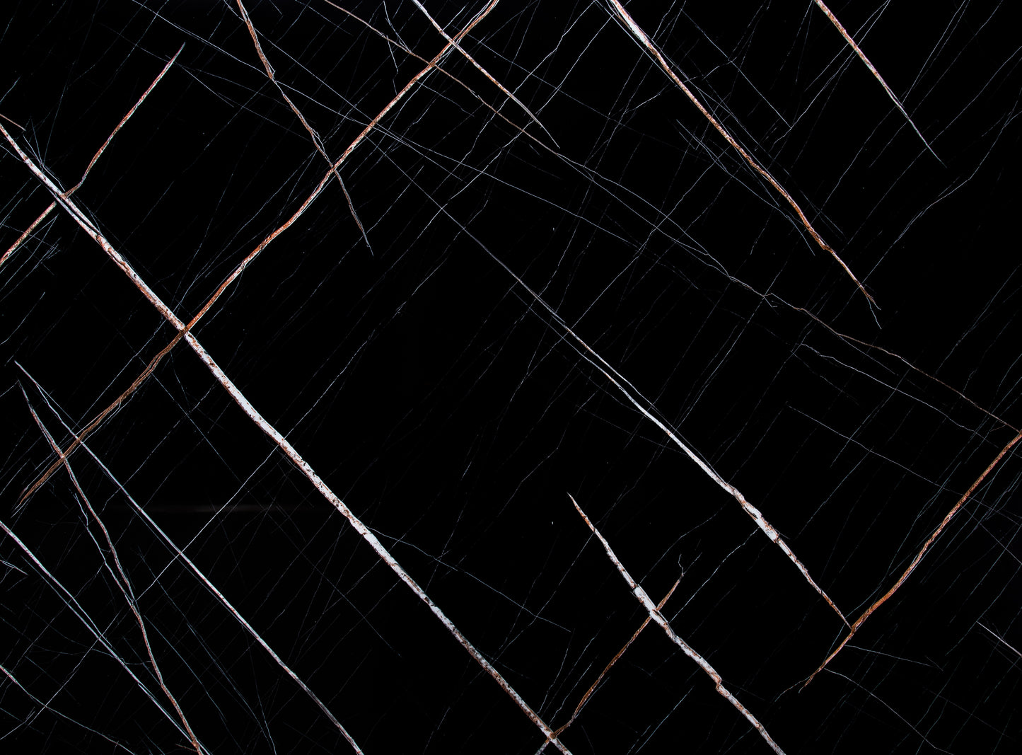 Placa Decorativa PVC Imitatie Marmura, 2800x1200 mm, Negru cu dungi Aramii