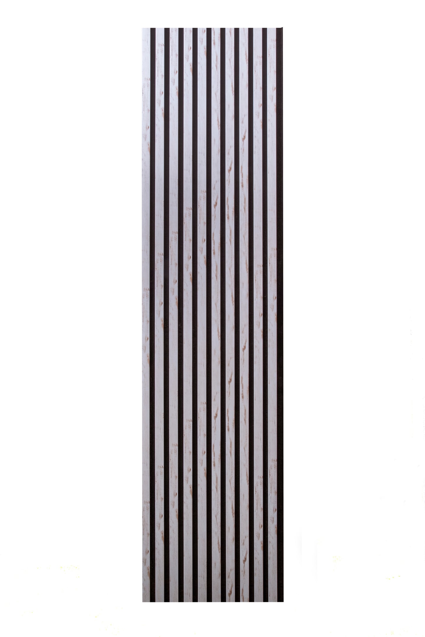 Panou Riflaj Decorativ Acustic, MDF, 2800 x 500 mm, Alb cu Pete Maro