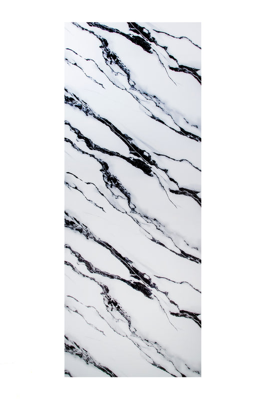 Placa Decorativa PVC Imitatie Marmura, 2800x1200 mm, Alb cu Negru