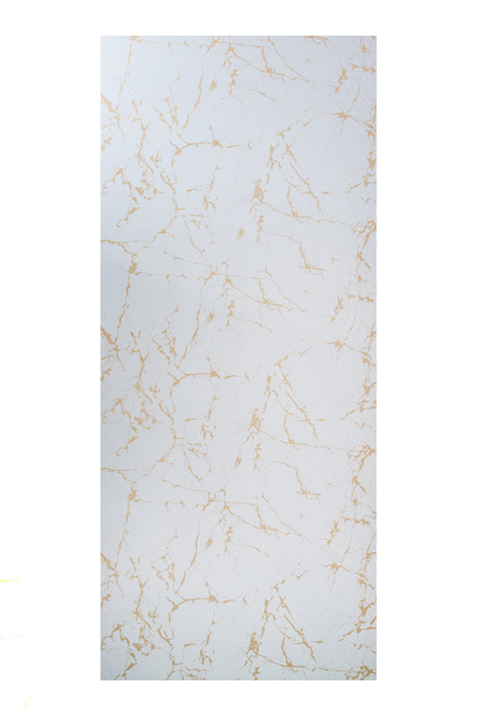 Placa Decorativa PVC Imitatie Marmura, 2800x1200 mm, White and Gold
