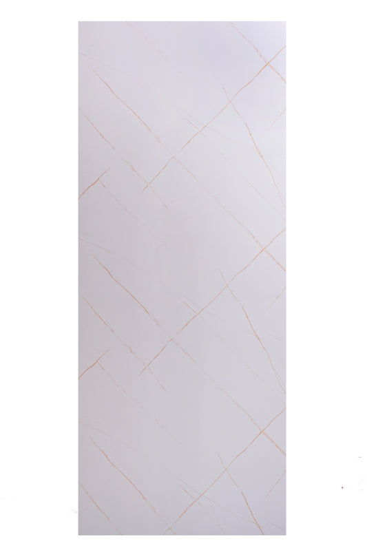 Placa Decorativa PVC Imitatie Marmura, 2800x1200 mm, White with Gold