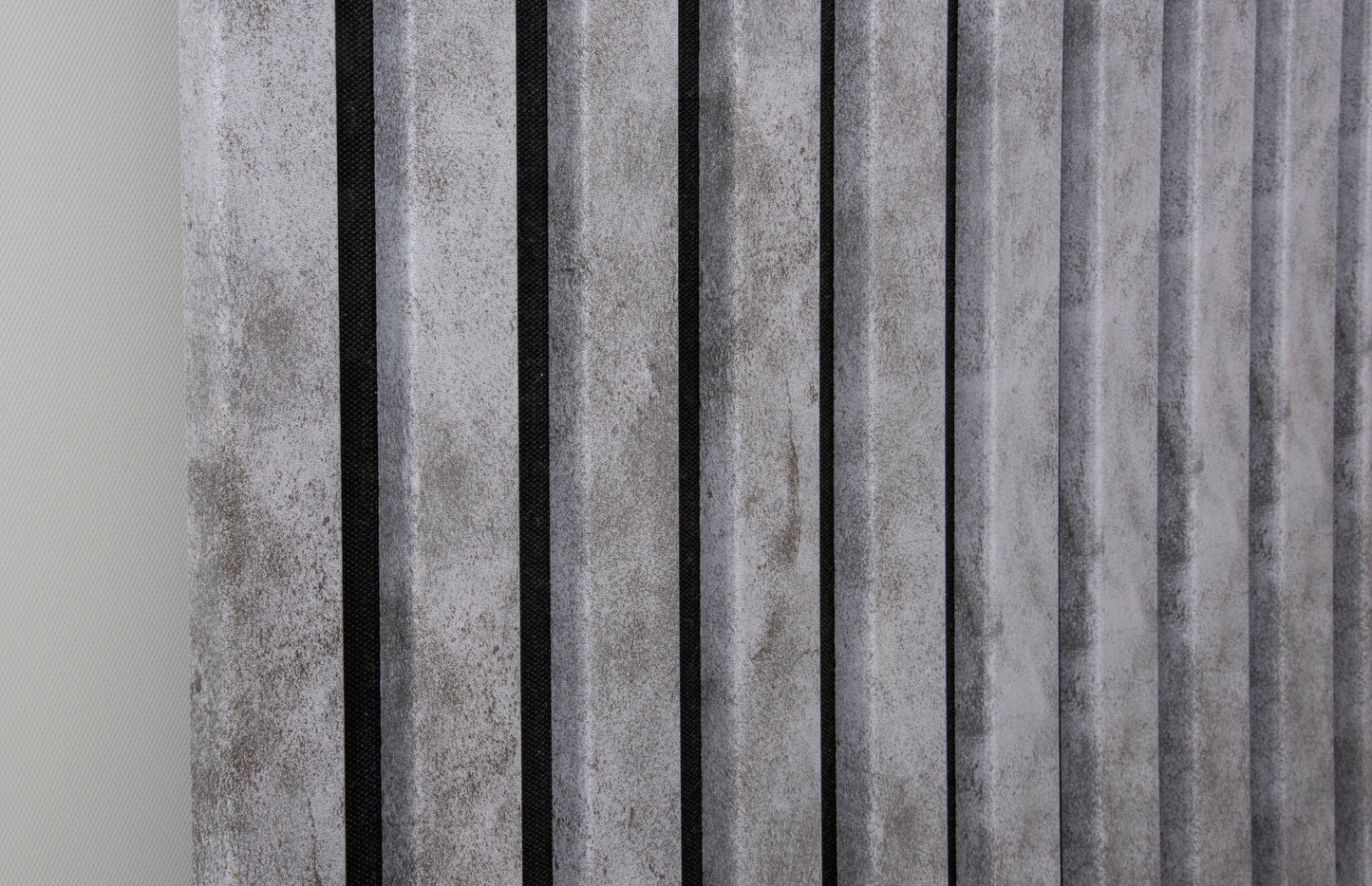 Panou Riflaj Decorativ Acustic, MDF, 2800 x 500 mm, Silver