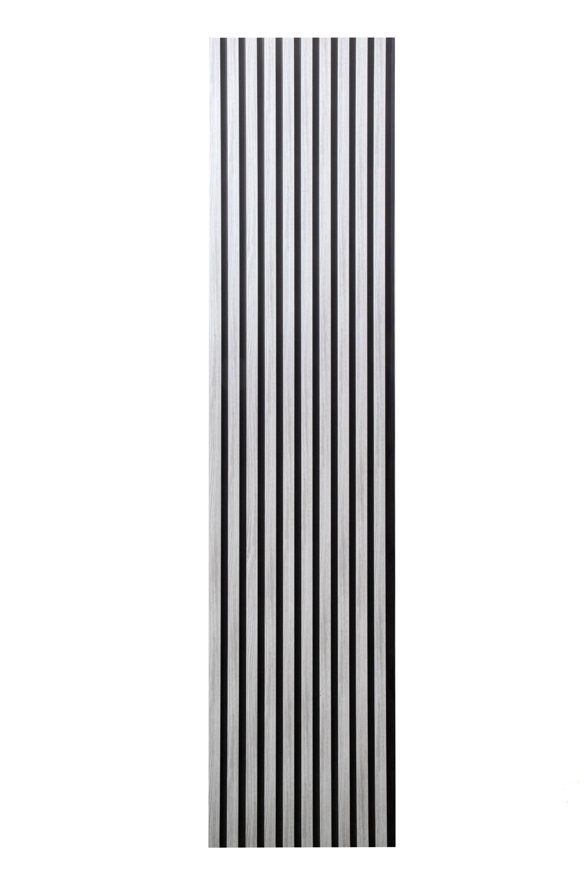 Panou Riflaj Decorativ Acustic, MDF, 2800 x 500 mm, Gri Deschis - InteriorLuxDesign